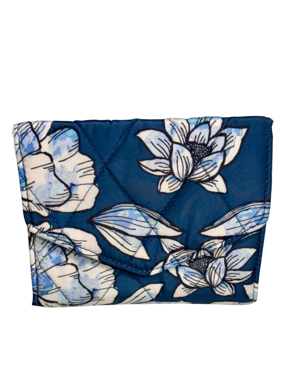 Vera Bradley Outlet Ultralight RFID Mini Tri-Fold Wallet Dive Floral Medallion